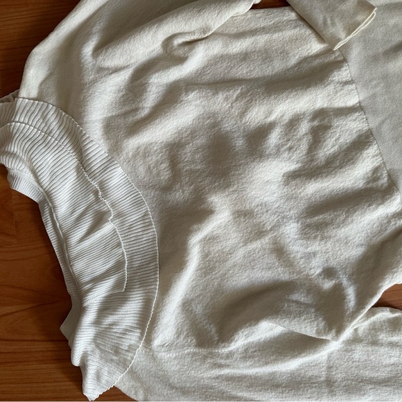 Chloe Ruffled V-Neck Wool/Cashmere Sweater in Milk - Size Small (fits like XS) - Picture 10 of 11